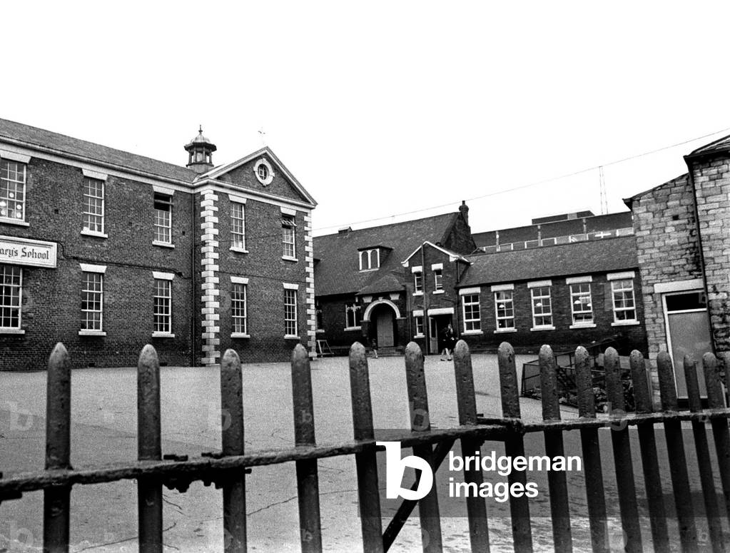 A general picture of St Mary's Roman Catholic School in Sunderland, 3rd December 1970 (b/w photo)