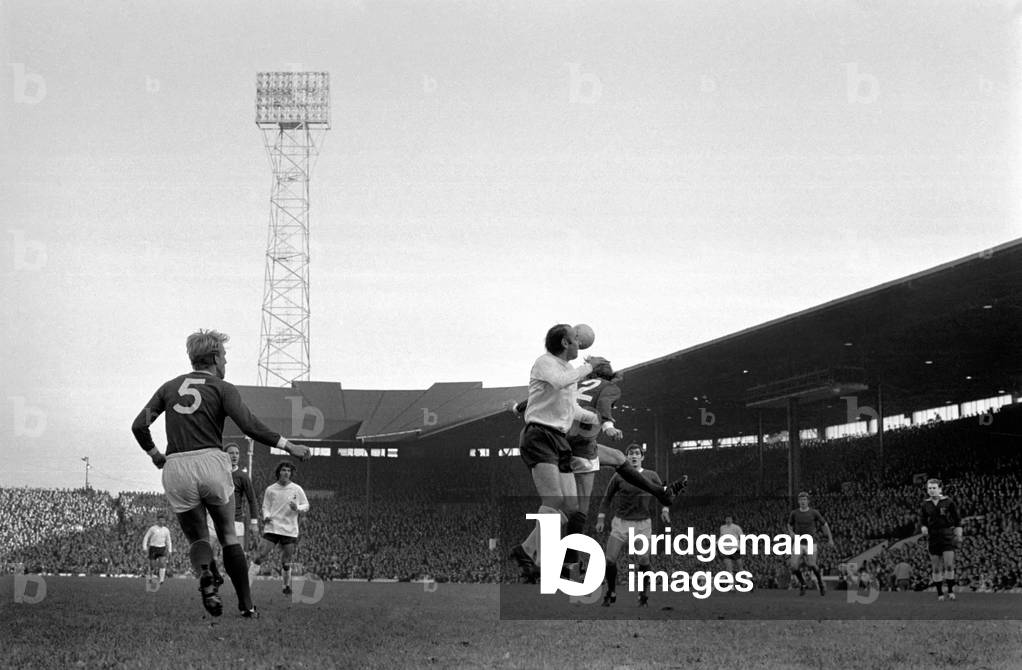 Sport. Football: English League Division One Match at Old Trafford. Manchester United 3 v Tottenham Hotspur 1. Action from the match22nd November 1969 (photo)