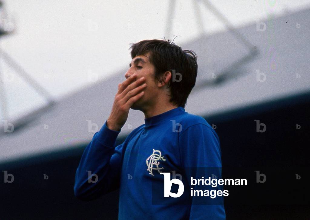 Tom Forsyth of Rangers during his side's match against rivals Celtic in the Old Firm clash. May 1975 (photo)