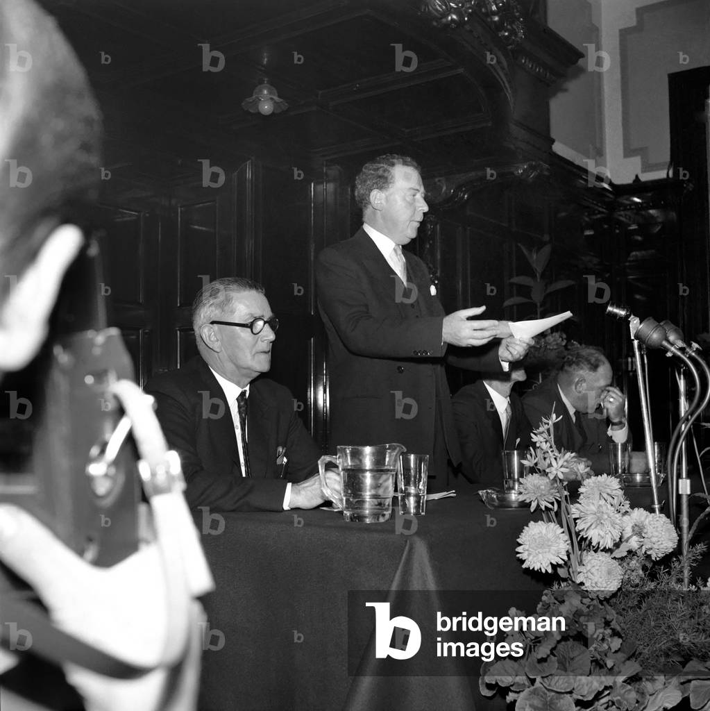 Hugh Gaitskell speaks at the Park Hotel Cardiff. October 1960