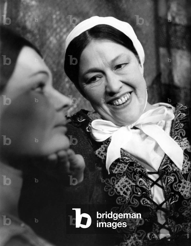 Peggy Mount as the nurse, with Juliet, in the new production of 