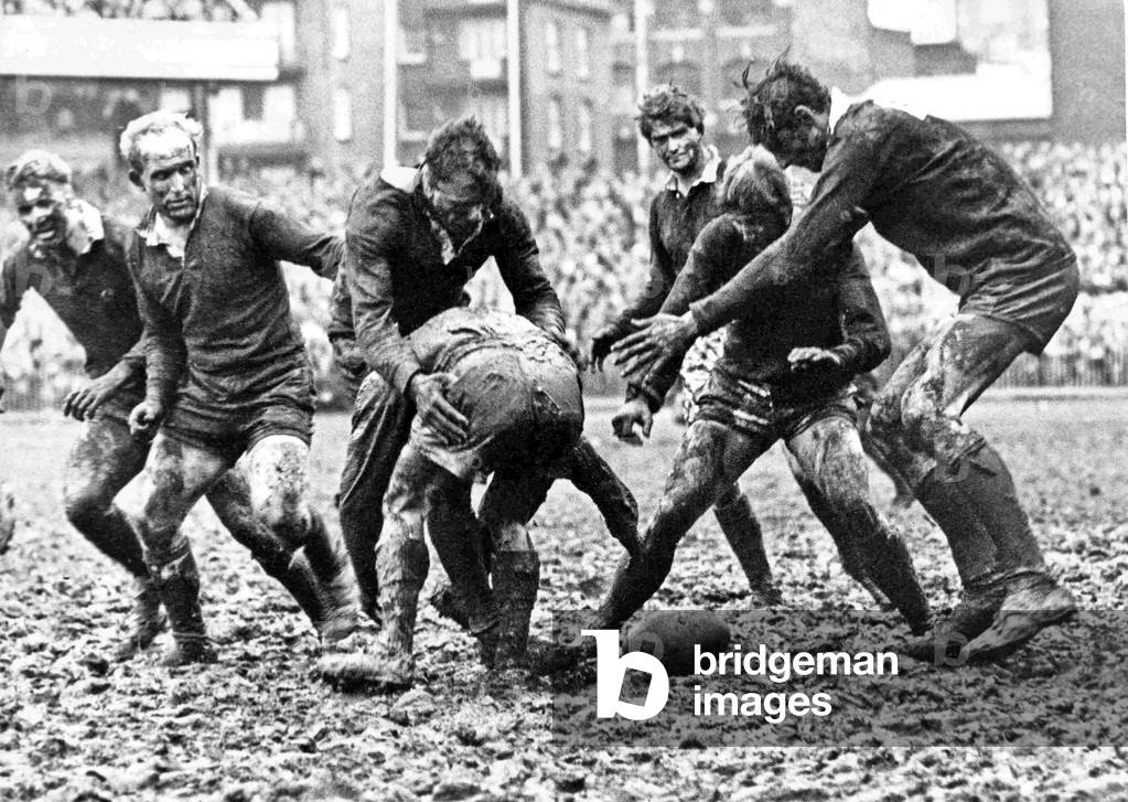 Wales v Scotland - 1966 - Rugby mud, mud, glorious mud. That's how it was when the Welsh and Scottish forwards got to grips with each other at Cardiff Arms Park in February 1966