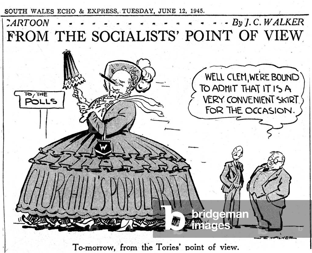JC Walker World War II Cartoon 'From the Socialists Point of View', 12th June 1945 (litho)