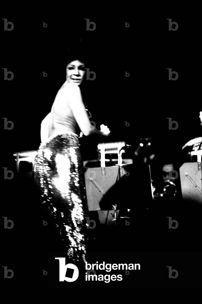 Shirley Bassey performing on stage in concert at Newcastle City Hall, 30th April 1971
