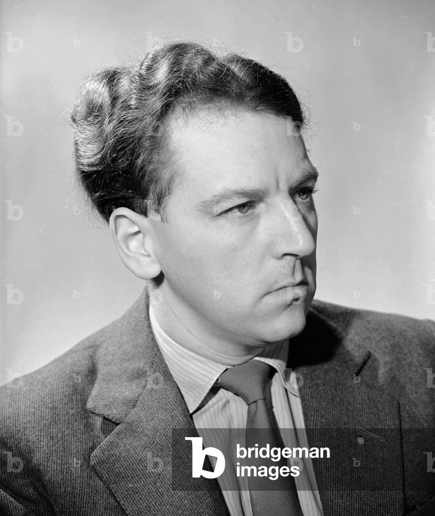 Keith Waterhouse Daily Mirror Newspaper Columnist, pictured at his desk July 1957 (b/w photo)