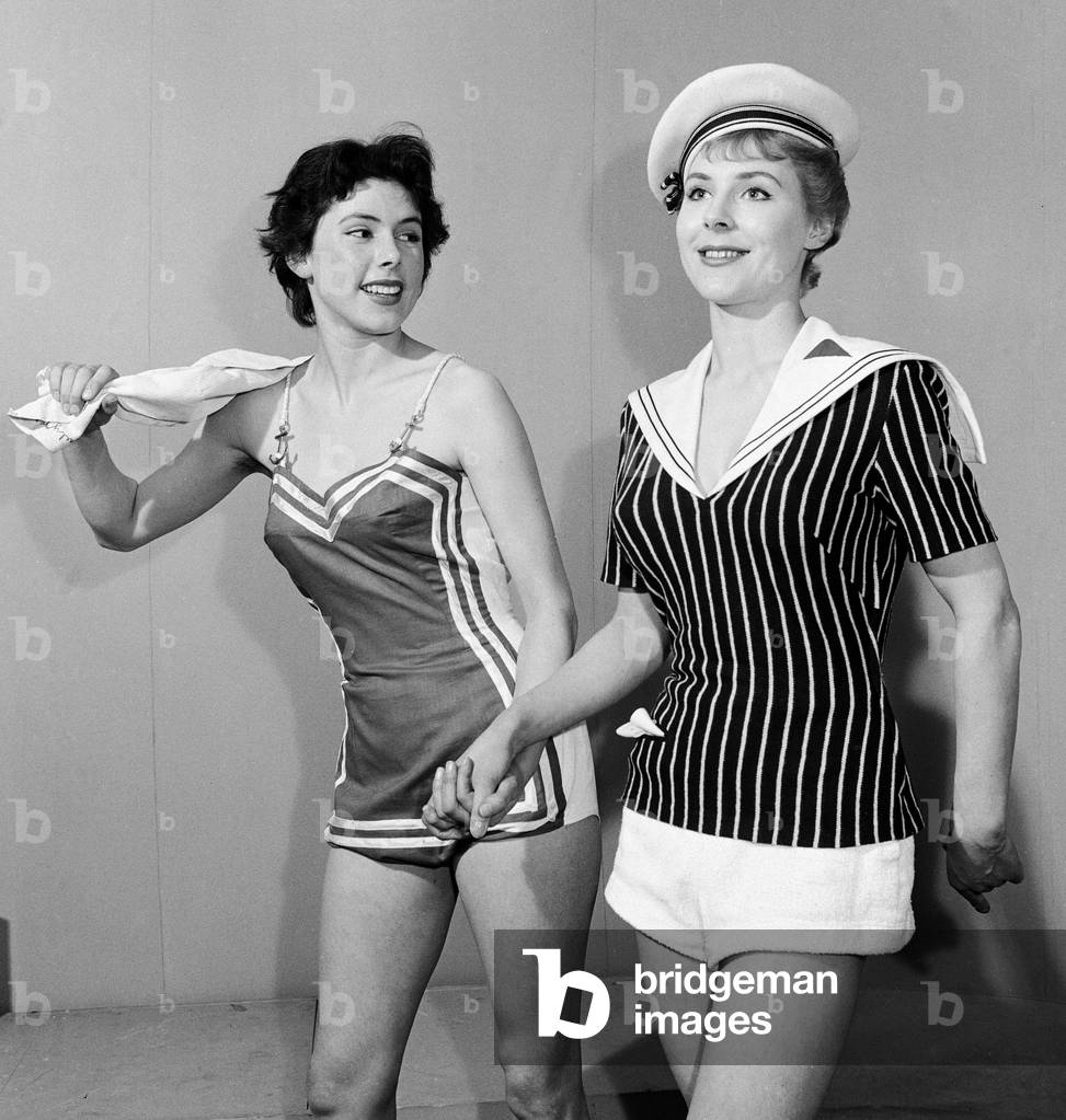 Woman modelling beachwear, c. 1960 (b/w photo)