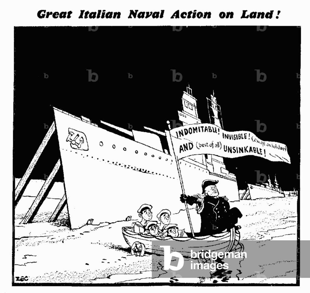 Great Italian Naval Action on Land! 31st October 1940 (b/w photo)