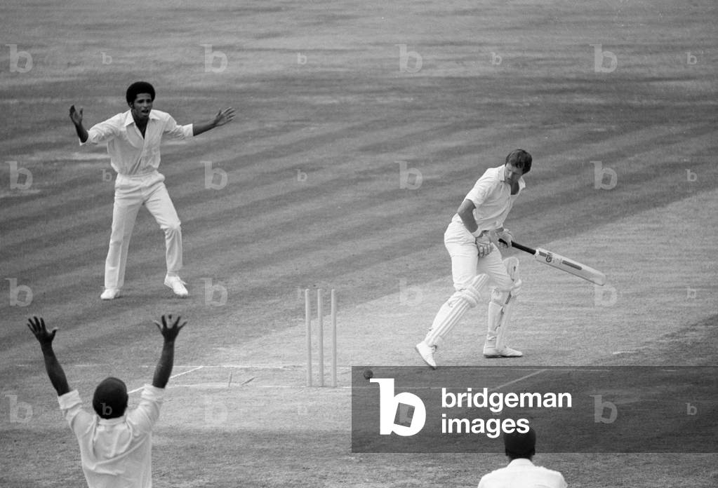 England v West Indies at Kennington Oval, London, Aug 12-17, 1976 (b/w photo)