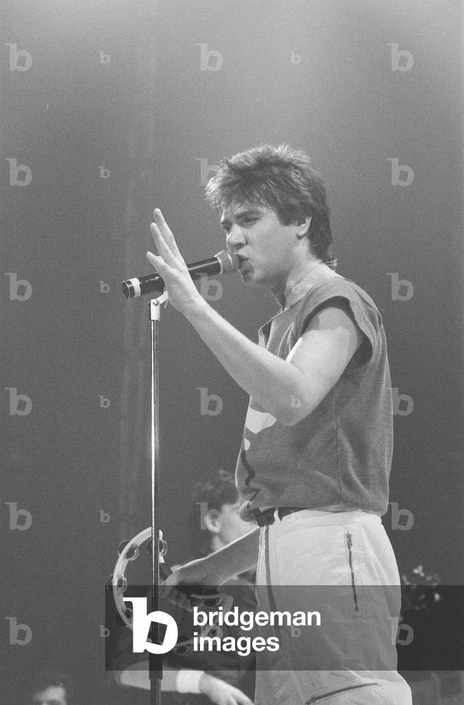 Duran Duran, music group, The Rio Tour, December 1982 (b/w photo)