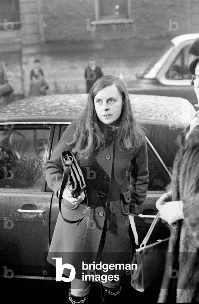 Bernadette Devlin arriving for the court case in Londonderry, Northern Ireland
December 1969