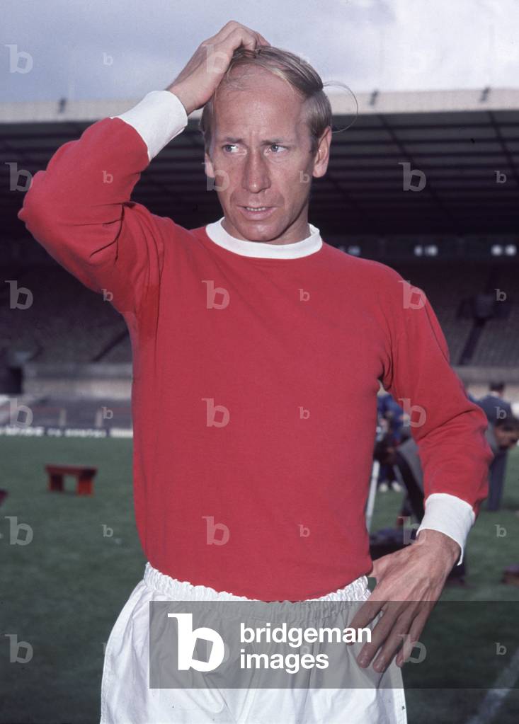 Manchester United footballer Bobby Charlton at Old Trafford, c.1966 (photo)