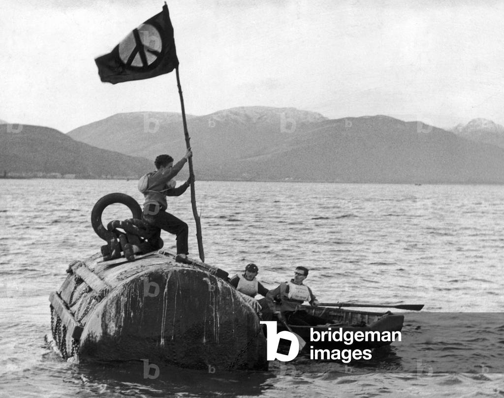 Polaris Demonstration at Holy Loch, 3rd Feb 1961 (b/w photo)