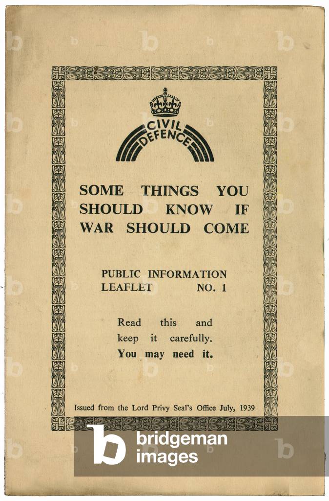 Leaflet issued by the Home Office, 1939