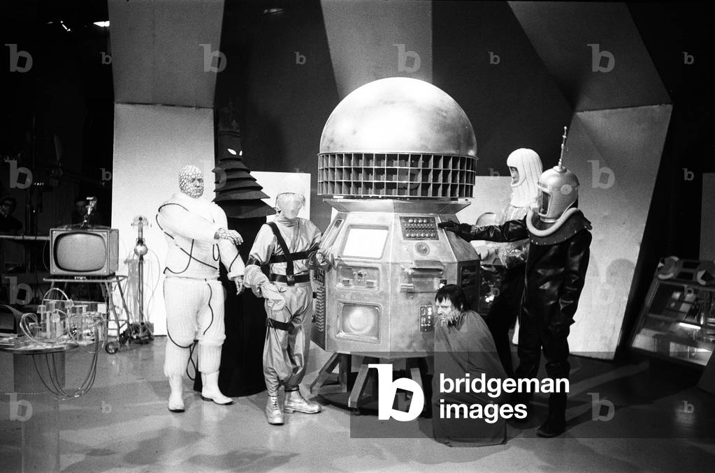 Various beasts on the set of Doctor Who, where 'The Beasts from UGH (United Galactic Headquarters) was being filmed. 6th August 1965.