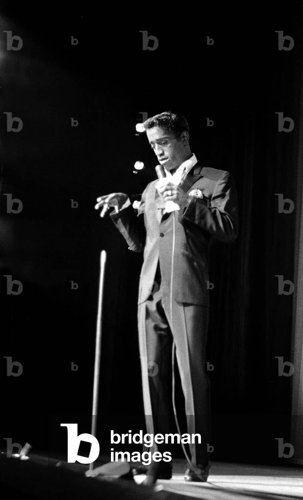 Sammy Davis Jnr performing on stage at the Prince of Wales
August 1961