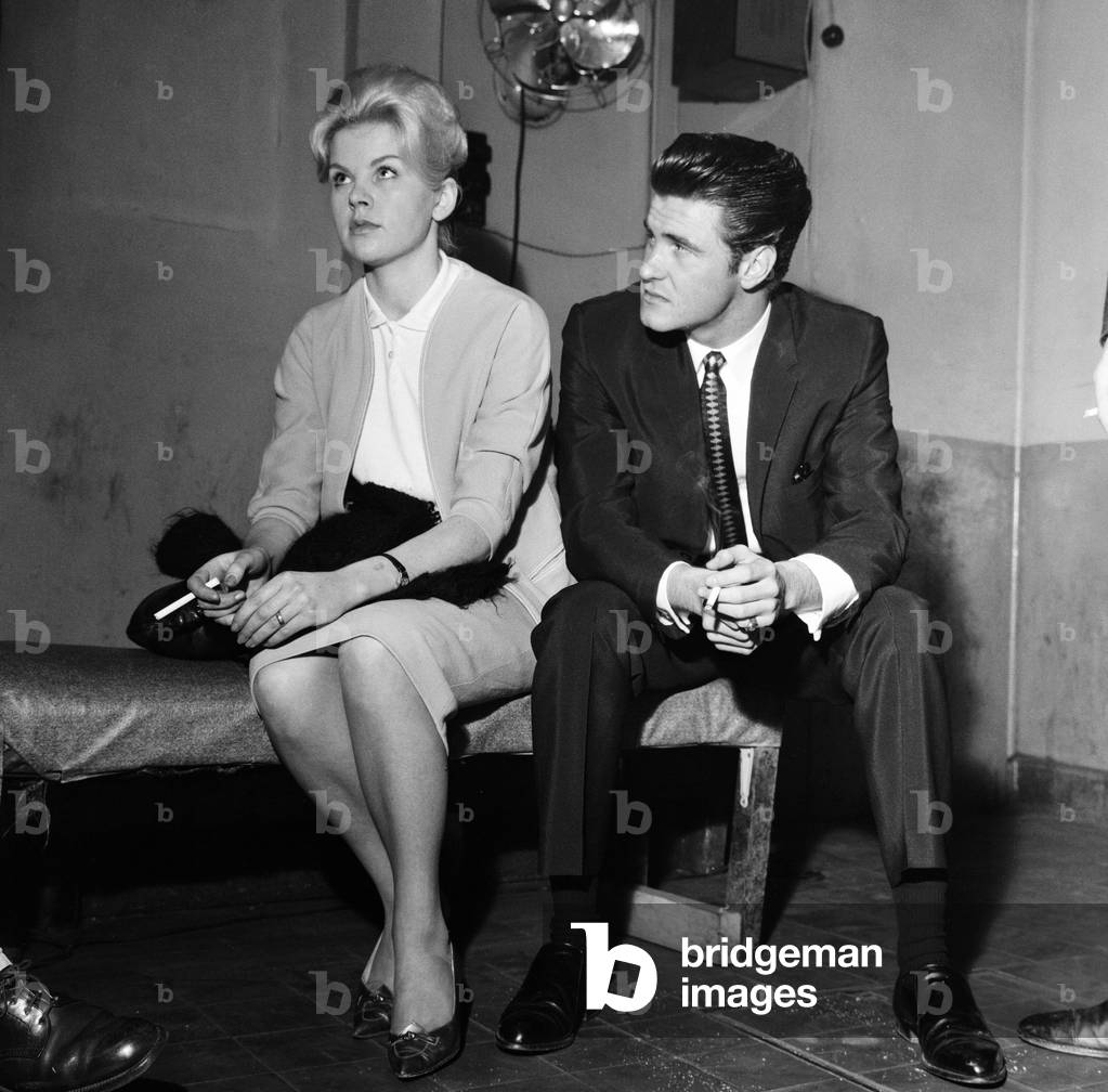 Vince Taylor, Roll & Roll Singer, and wife Perrin Lewis, 3rd January 1961 (b/w photo)