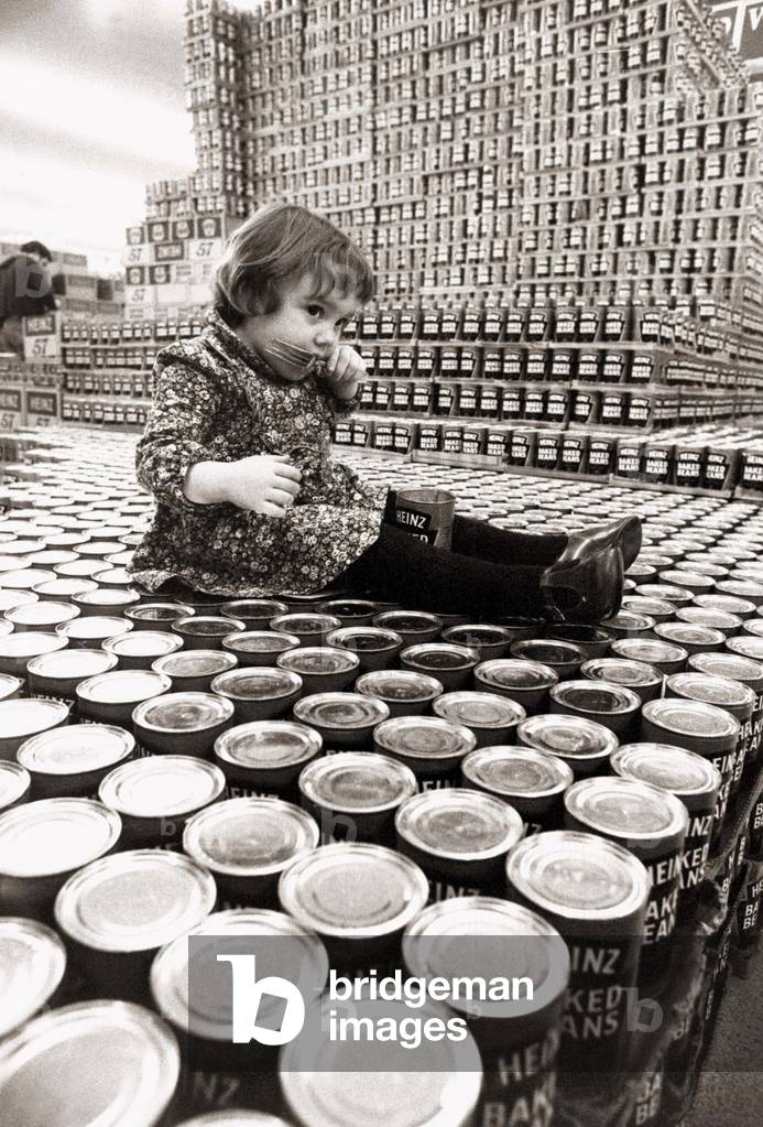 Little Rachel had a bean feast on Monday, January 1979 (b/w photo)