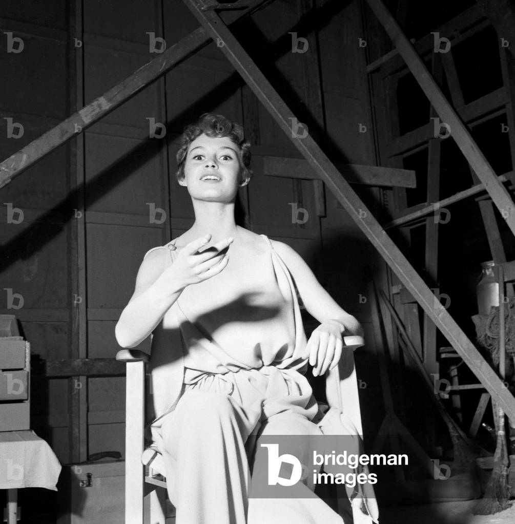 Brigitte Bardot in Helen of Troy, Rome, 1954 (b/w photo)