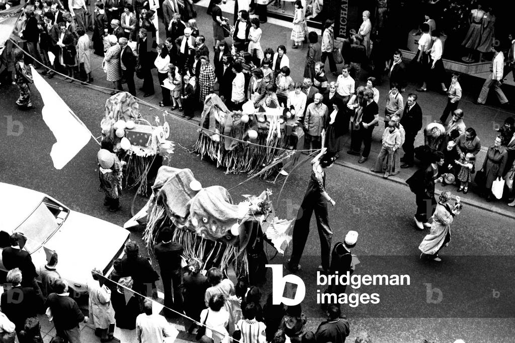 The Lord Mayor of Newcastle's parade in the city centre, 23rd June 1979 (b/w photo)
