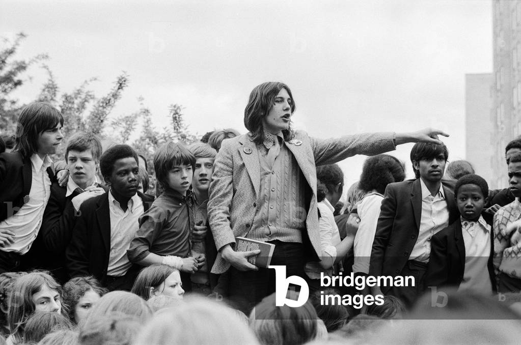 Students Demonstration in London, 17th May 1972 (b/w photo)