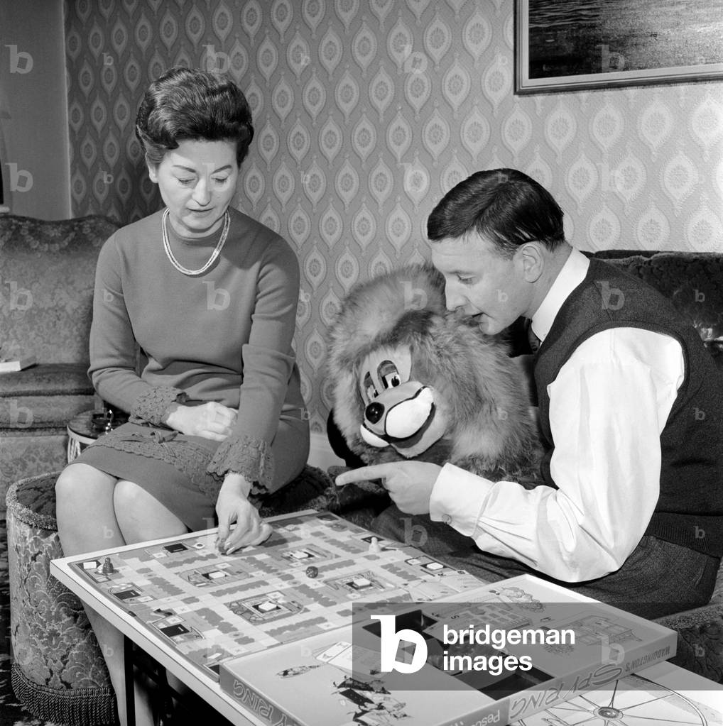 Terry Hall with Lenny the lion seen here at home. 1960