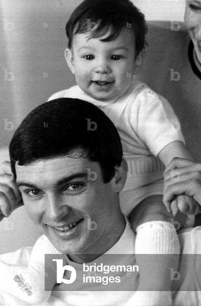 Gene Pitney holding his seven month old son, Tom
March 1968
