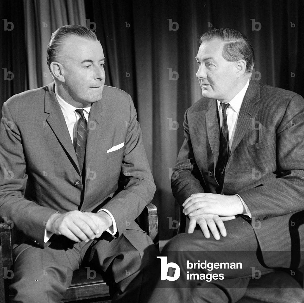 James Callaghan MP with Australian politician Gough Whitlam, July 1964 (b/w photo)