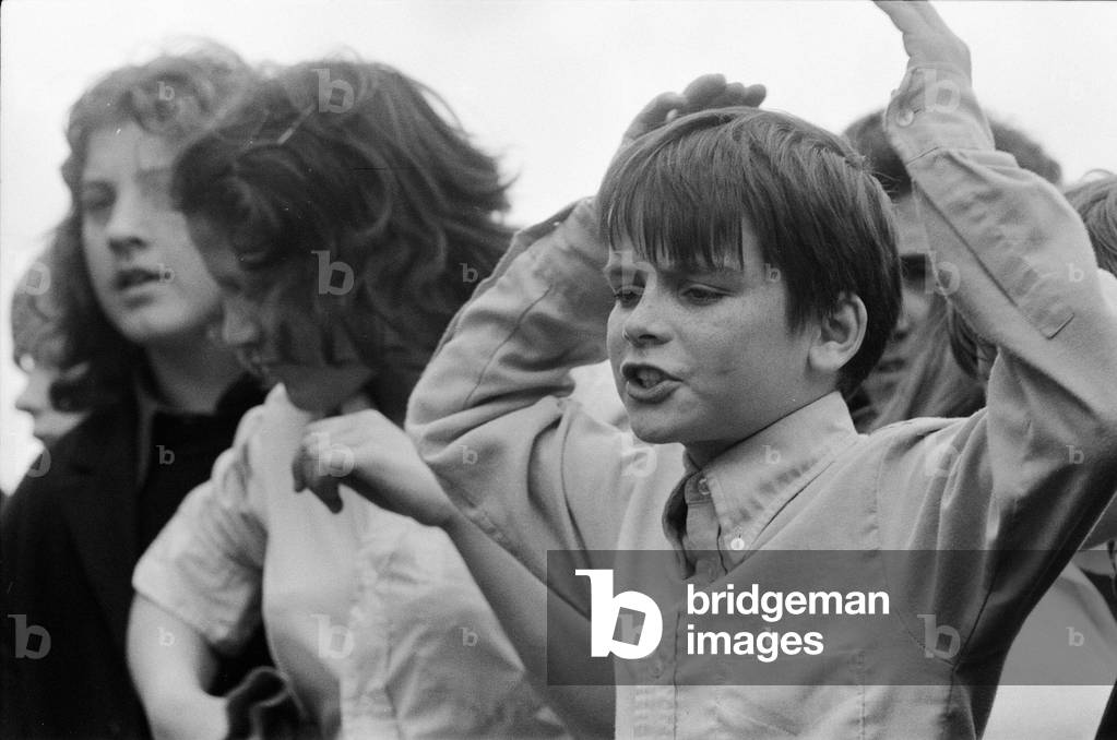 Students Demonstration in London, 17th May 1972 (b/w photo)
