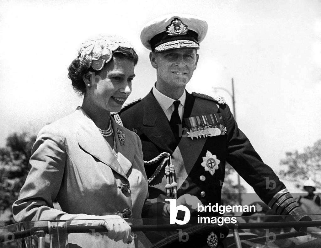 Queen Elizabeth II and her husband Prince Philip, the Duke of Edinburgh, were radiant with smiles on their Mediterranean tour. Gibraltar is their last port of call. 
May 1954