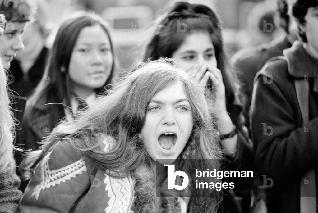 Anti-Apartheid Demonstration at Twickenham. Demonstrators at the Springbok rugby match at Twickenham protesting against the visit of the South Africa rugby team and the apartheid policy. November 1969 Z11272-004