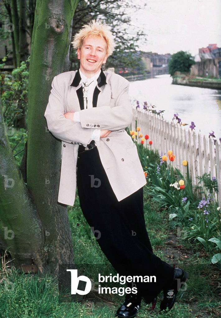 John Lydon pop singer with group PIL Public Image Ltd 1989 (photo)