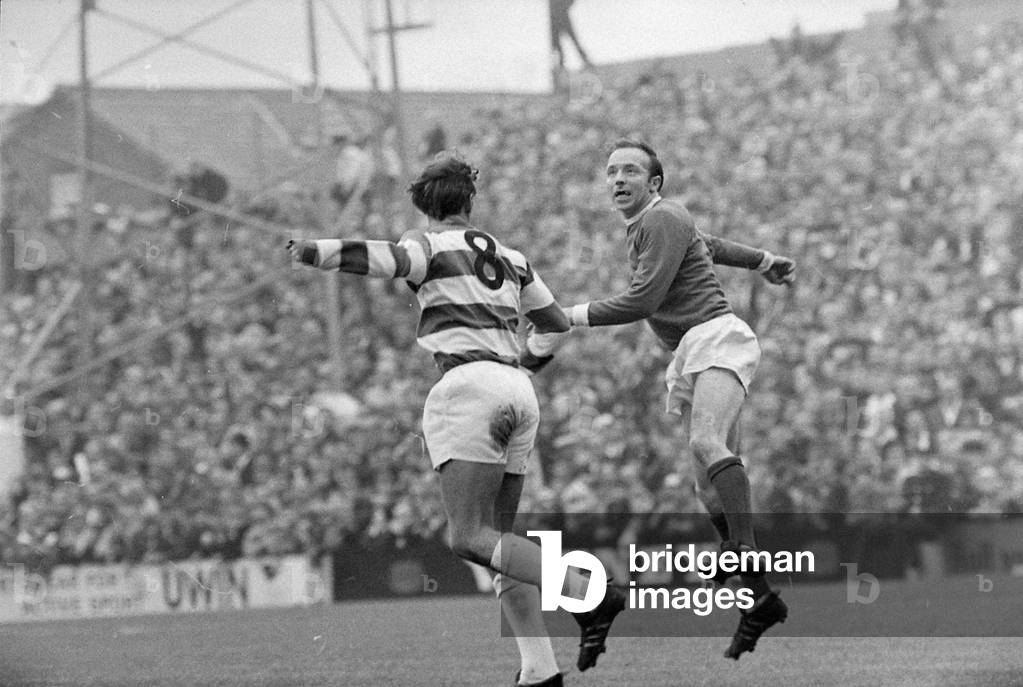 QPR v Manchester UnitedNobby Stiles goes for a high ball during the two team's league matchOctober 1968 (photo)