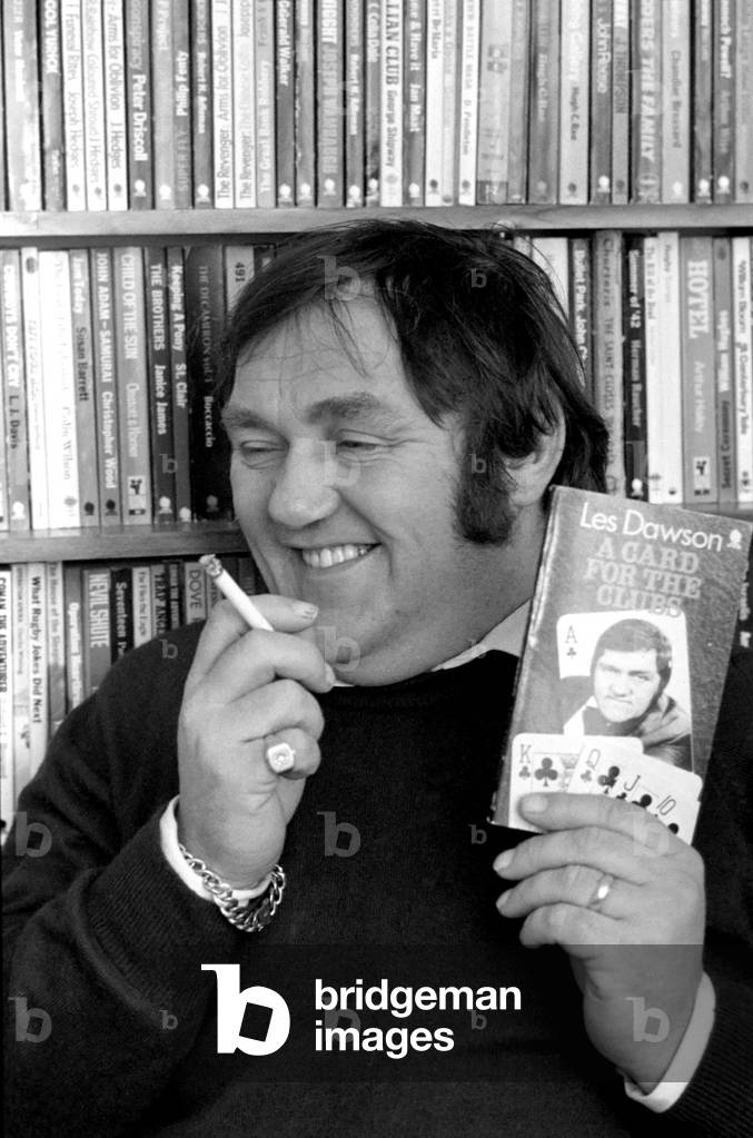 Comedian Les Dawson, February 1977 (b/w photo)