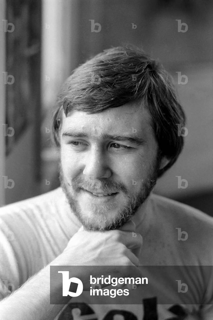 British and European Welterweight Champion John H. Stracey, March 1975 (b/w photo)