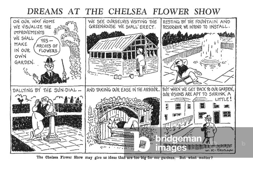 Dreams at the Chelsea Flower Show, 20th May 1936 (b/w photo)