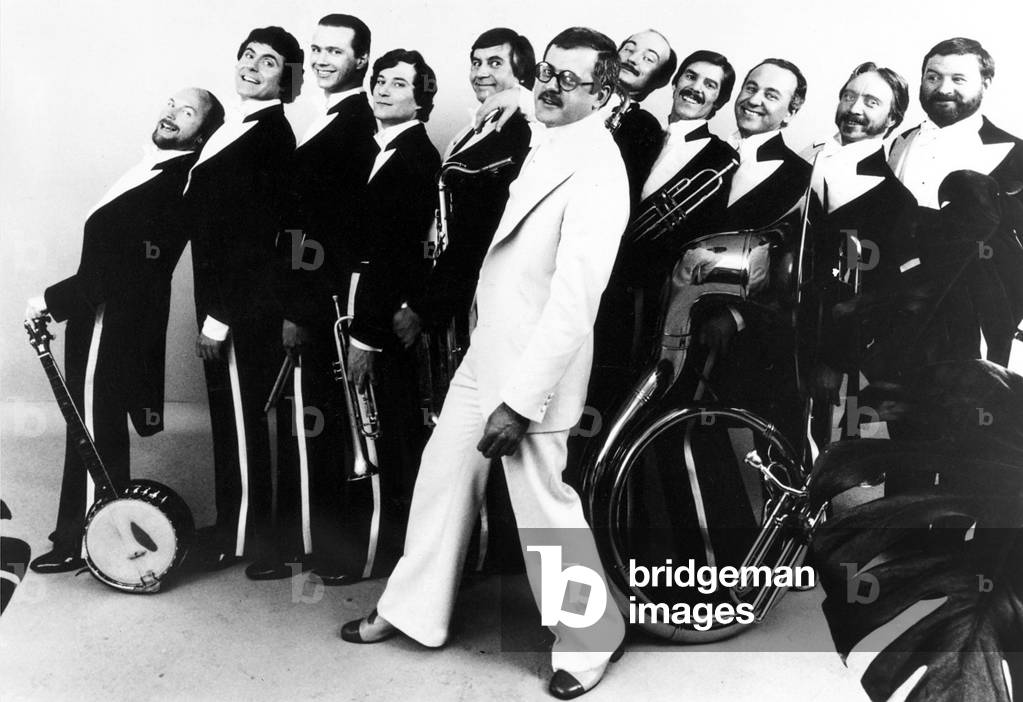 The Pasadena Roof Orchestra in August 1978 (b/w photo)