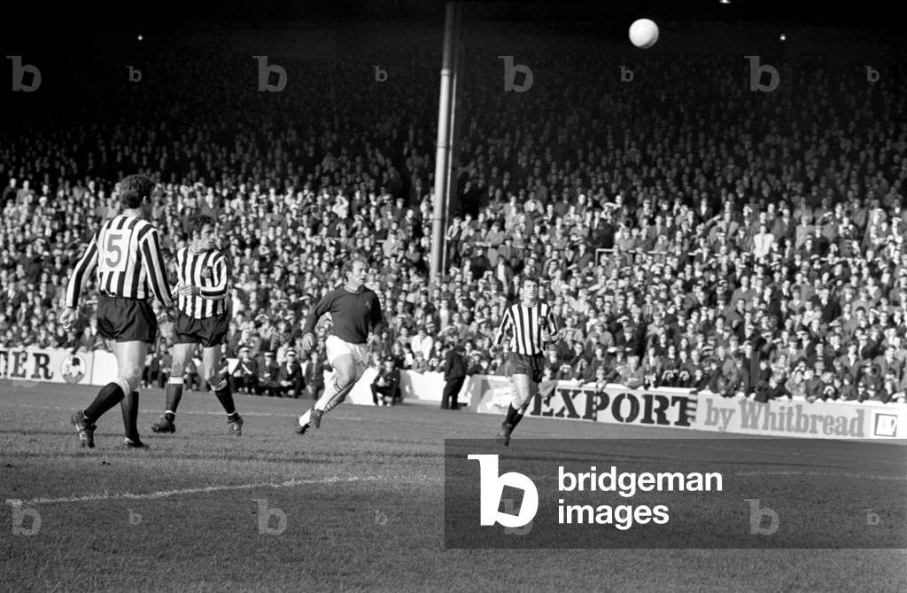 Burnley v. Newcastle. Action from match. November 1969 (photo)