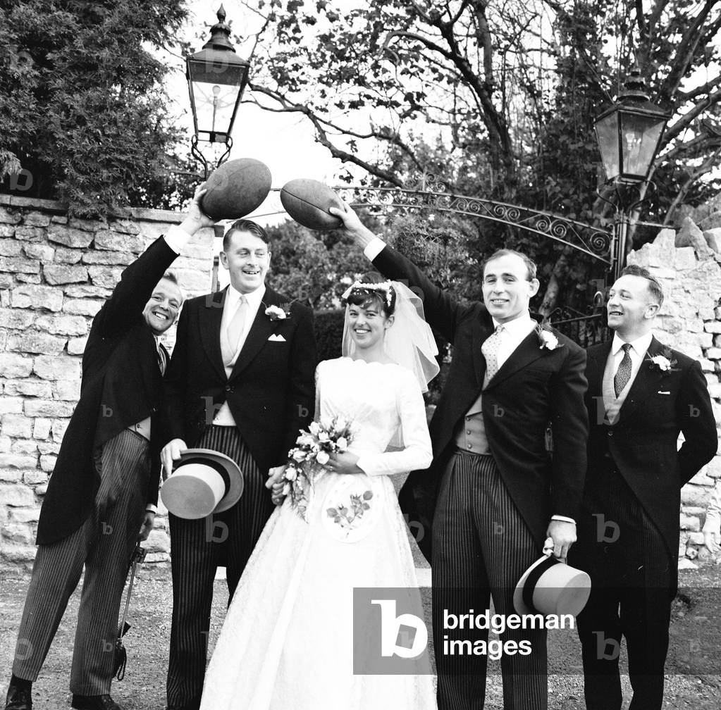 Rugby International John Currie seen here on his wedding to Patricia Williams at Salford Parish Church, Somerset, September 1962