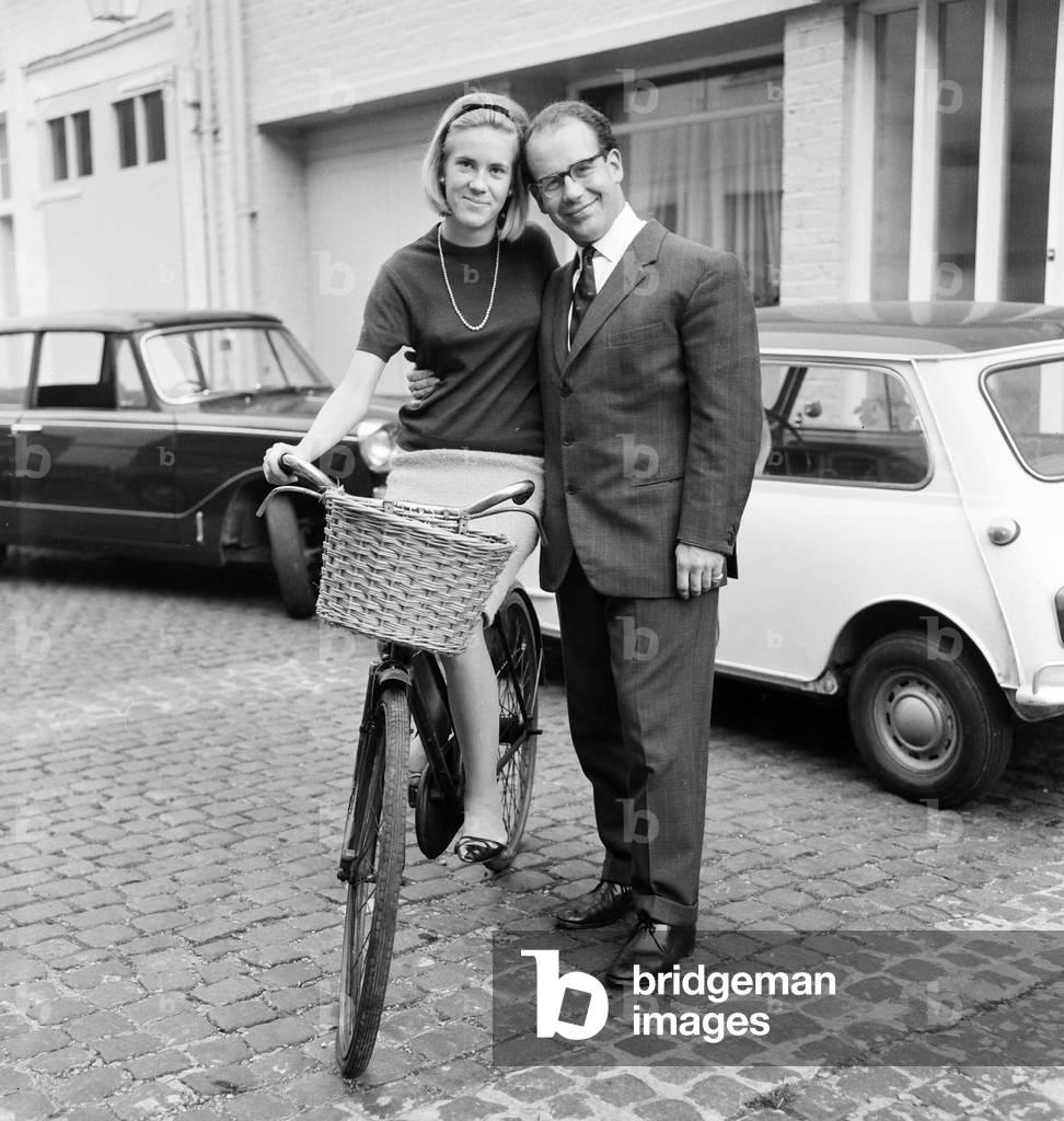 Olympic Bobsleigh Gold Medal winner Tony Nash and his fiancé Susan Small. 7th October 1965 (b/w photo)