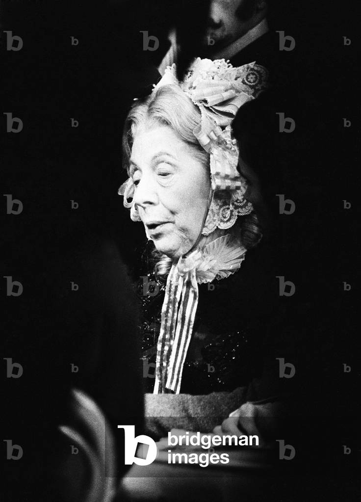 Dame Edith Evans seen here during rehearsals of The Gamblers. 27th December 1967 (b/w photo)