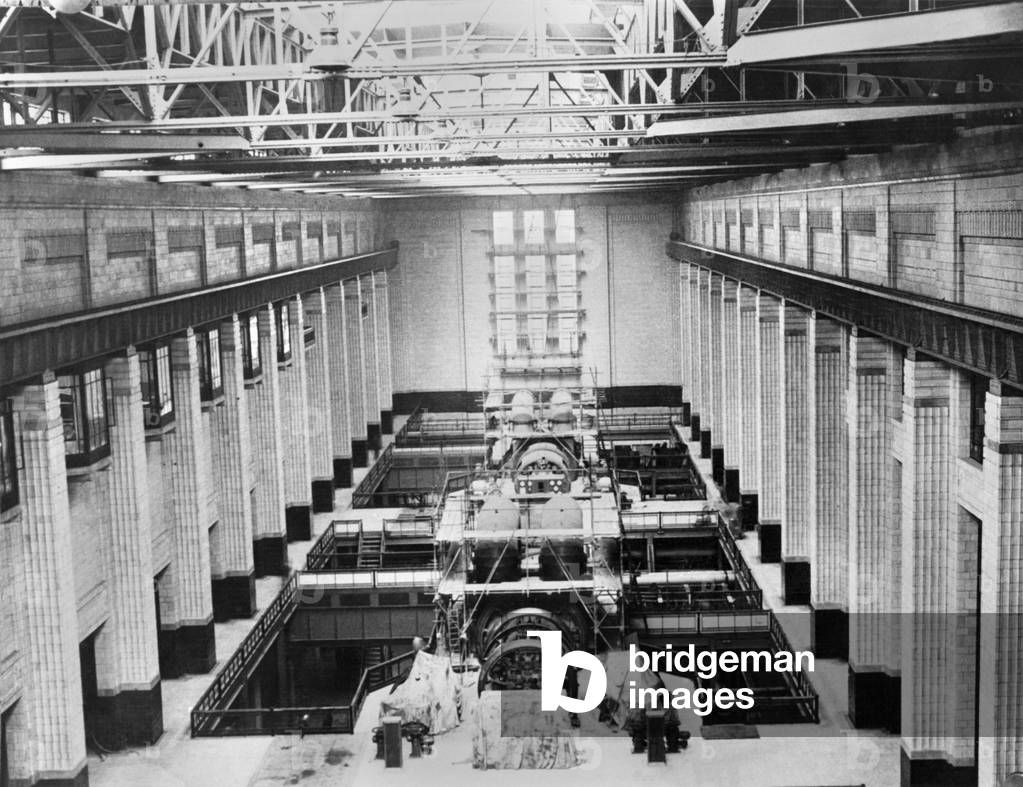 Electricity: the Turbine Room at Battersea Power Station. OP 639 H.