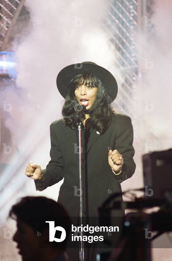Donna Summer, performing on BBC's Top of The Pops, 1st March 1989.