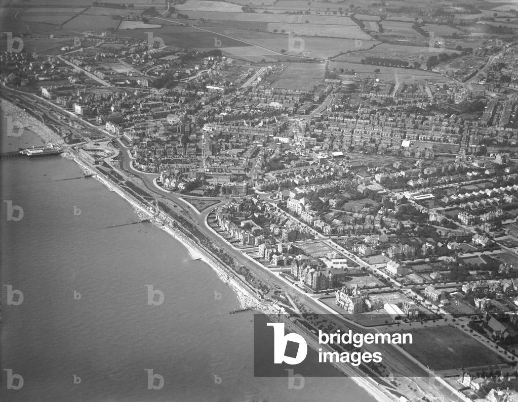 Aerial view of Clacton-on-Sea. Circa 1926.