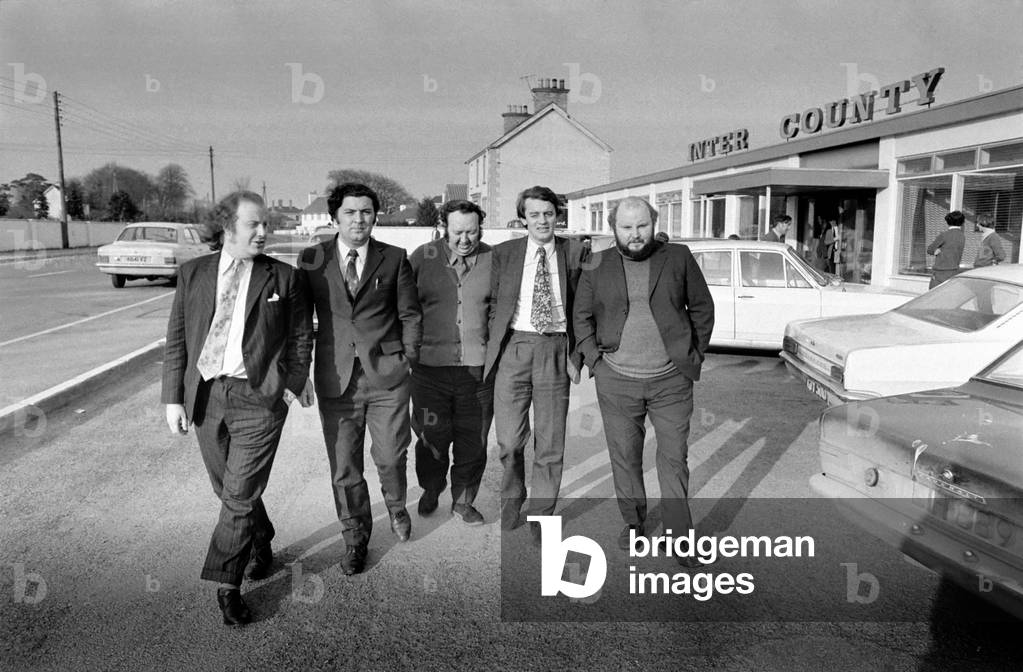 5 Members of the SDLP Opposition party at Stormont who met secretly at Liffad, County Donegal to discuss future plans. From left: Ivan Cooper MP, John Hume MP, Paddy Devlin MP, Austin Currie MP, Paddy O'Haloran, MP