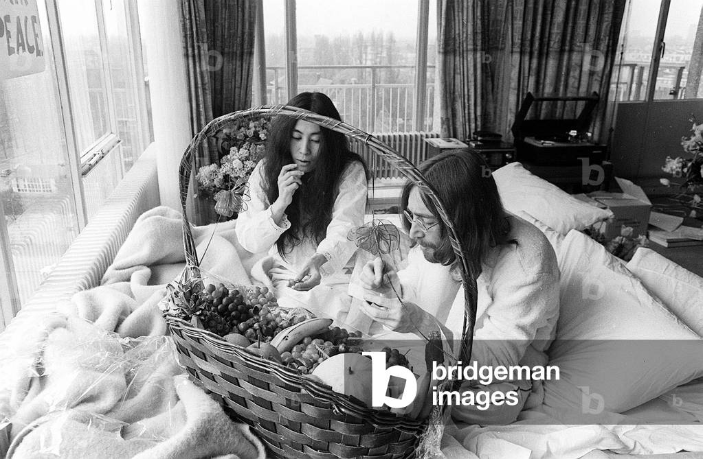 John Lennon and Yoko Ono at their 