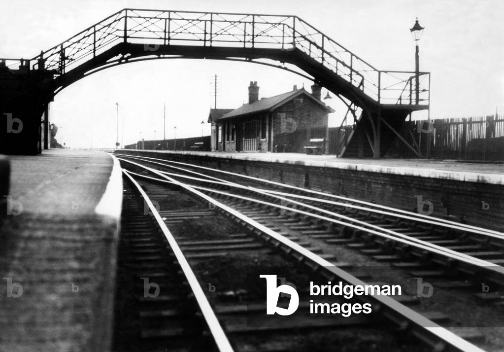 A general view of a deserted Pallion Railway Station, Sunderland on 28th August 1961 (b/w photo)