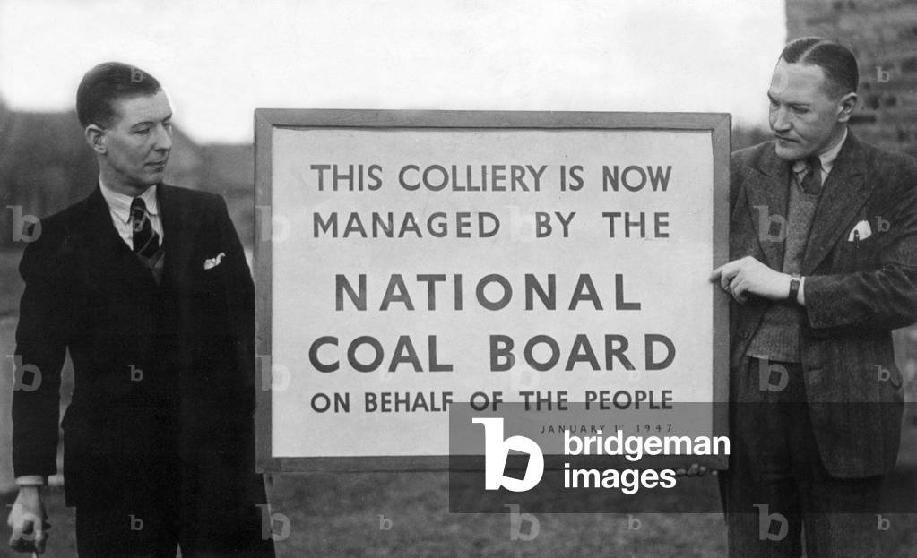 A specimen National Coal Board notice to be displayed at all collieries when they were nationalised on January 1, 1947.