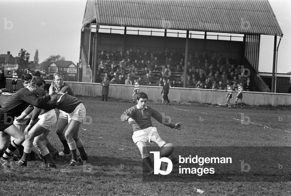 London Wasps v Llanelli, Rugby Union Match, March 1966 (b/w photo)
