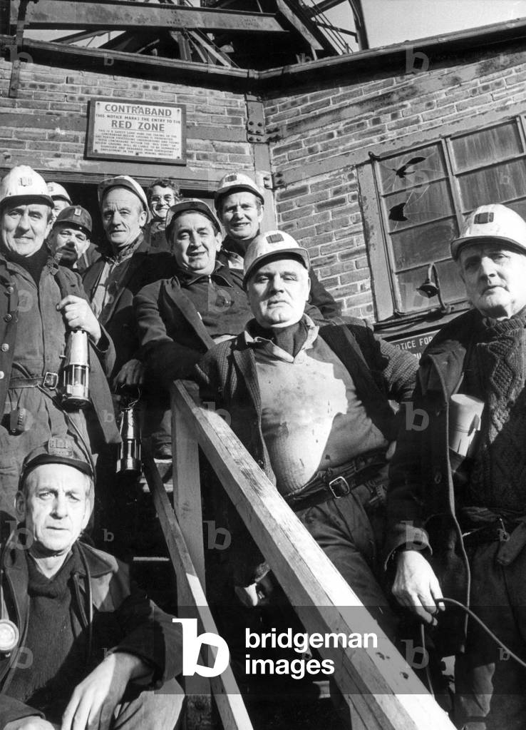 The last shift going down at Burradon Colliery, November 1975.