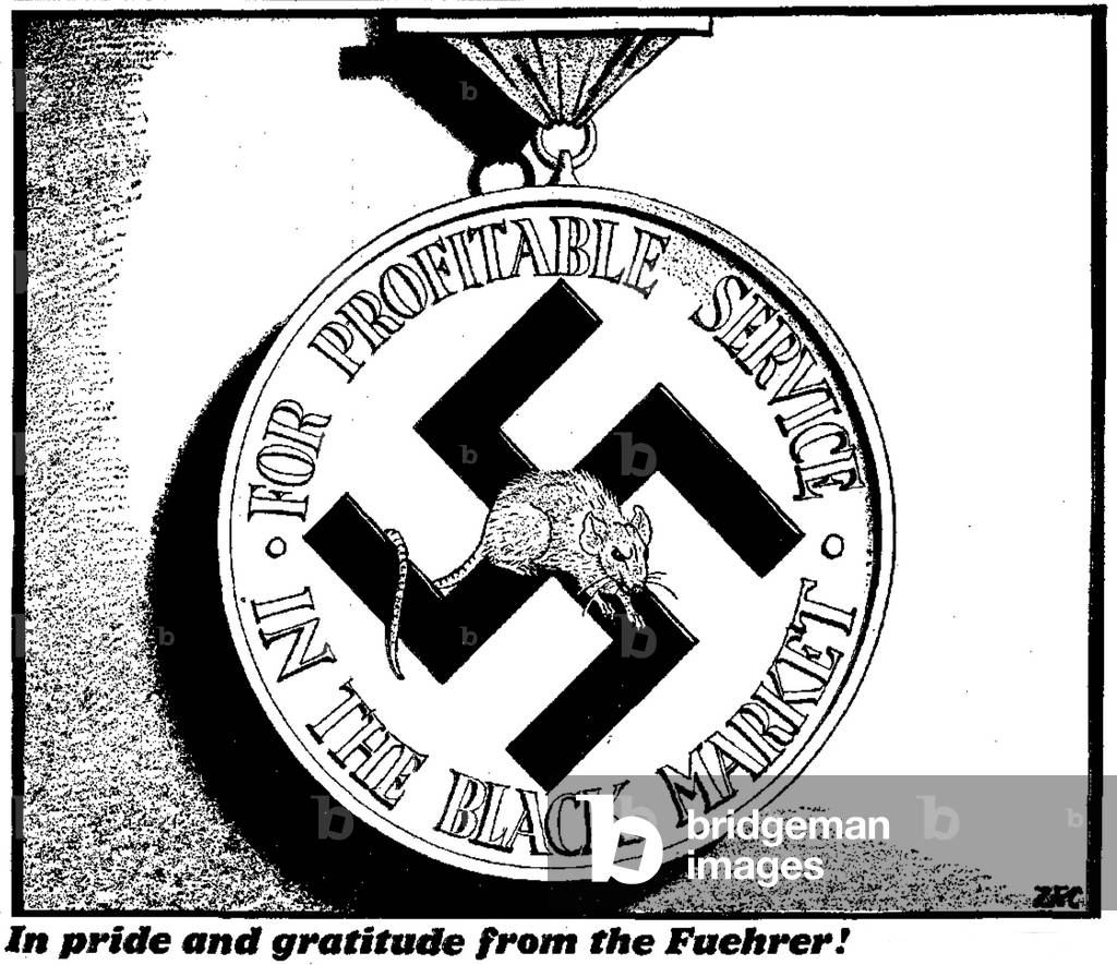 In pride and gratitude from the Fuehrer. 7th March 1942 (b/w illustration)